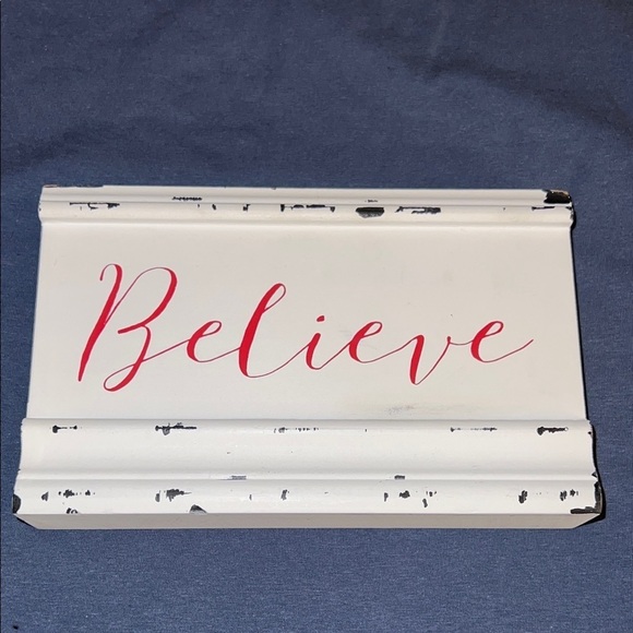 Other - Decorative Believe wood sign